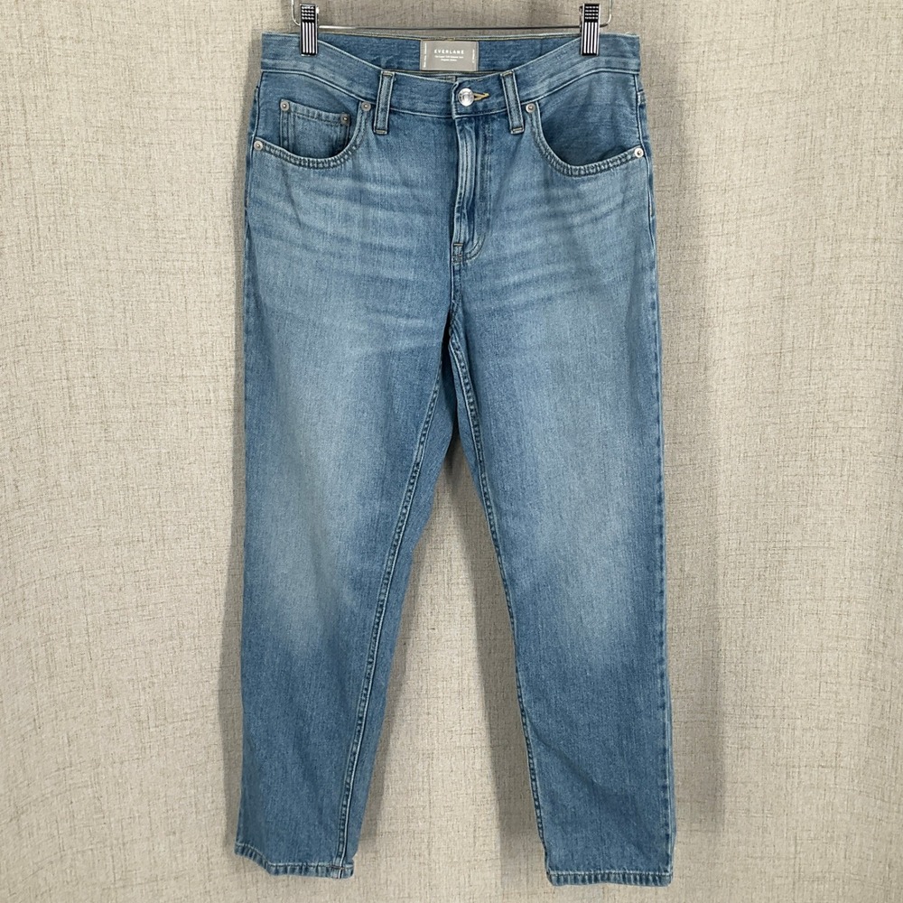 Everlane Relaxed Jean Womens 27 Light Blue Organic Cotton High Rise Minimalist‎